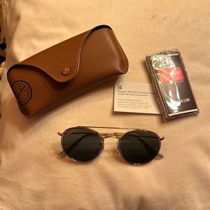 RayBan Round Double Bridge Polarized Sunglasses